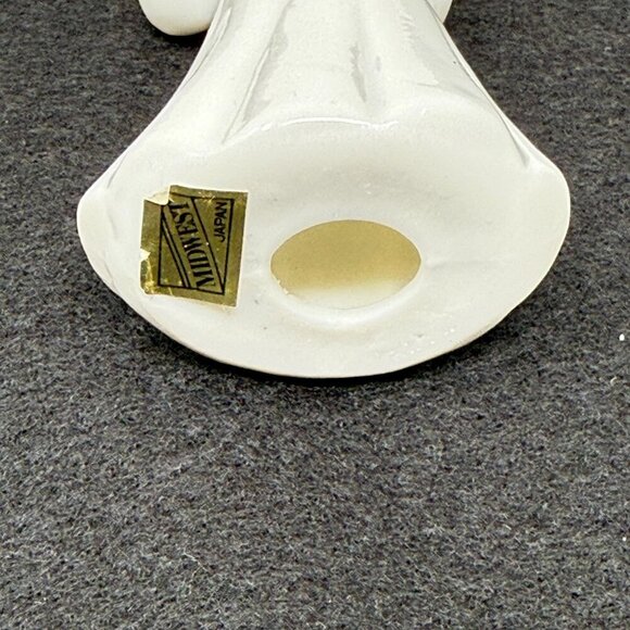Midwest Japan Ceramic Angel Ornament Instrument Guitar Banjo White Christmas VTG - Picture 4 of 4